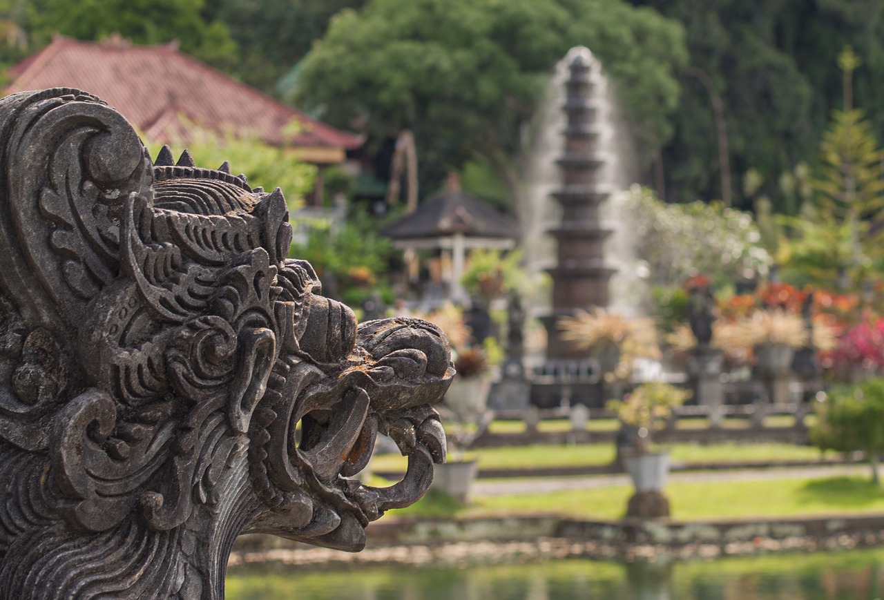 bali water palace holiday free photo