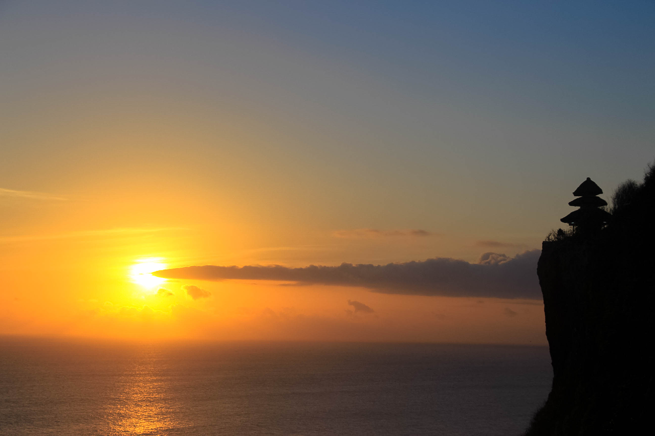 bali sunset temple free photo