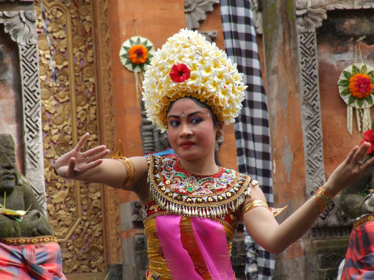 bali barong dance female dancer free photo