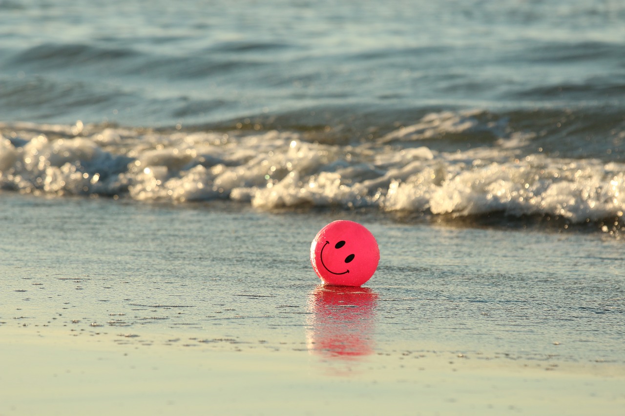 ball beach happy free photo