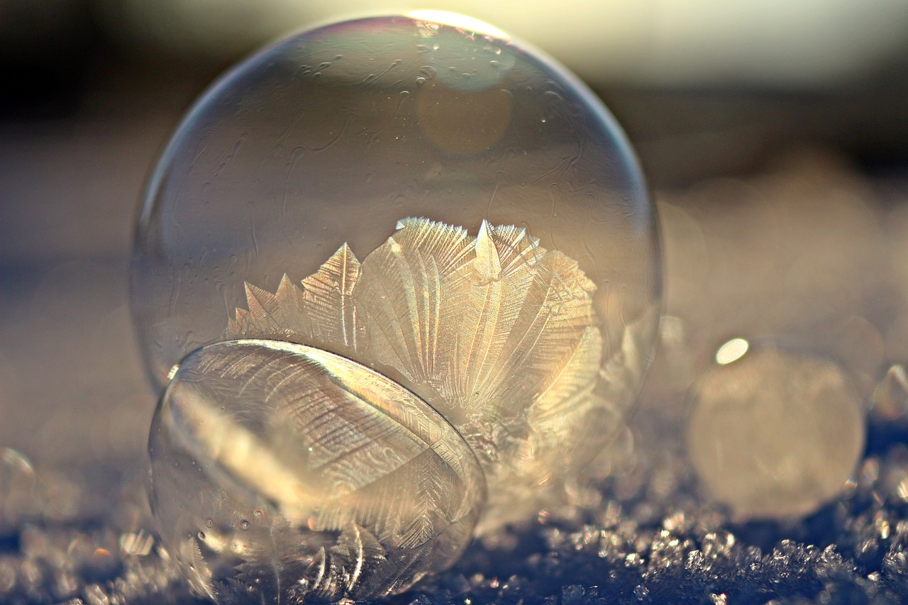 ball ice crystal bubble free photo