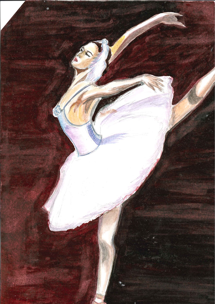 ballerina painting picture free photo