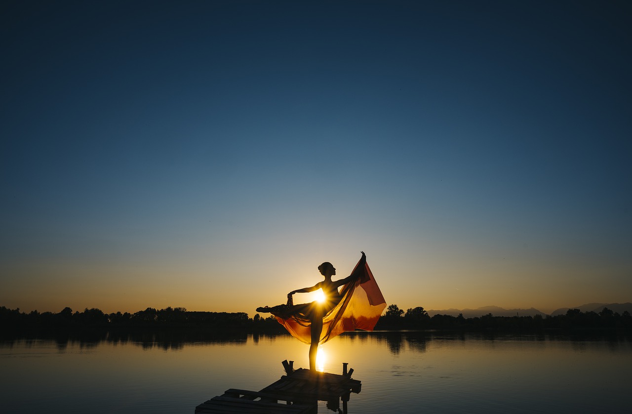 ballerina  lake  sunset free photo