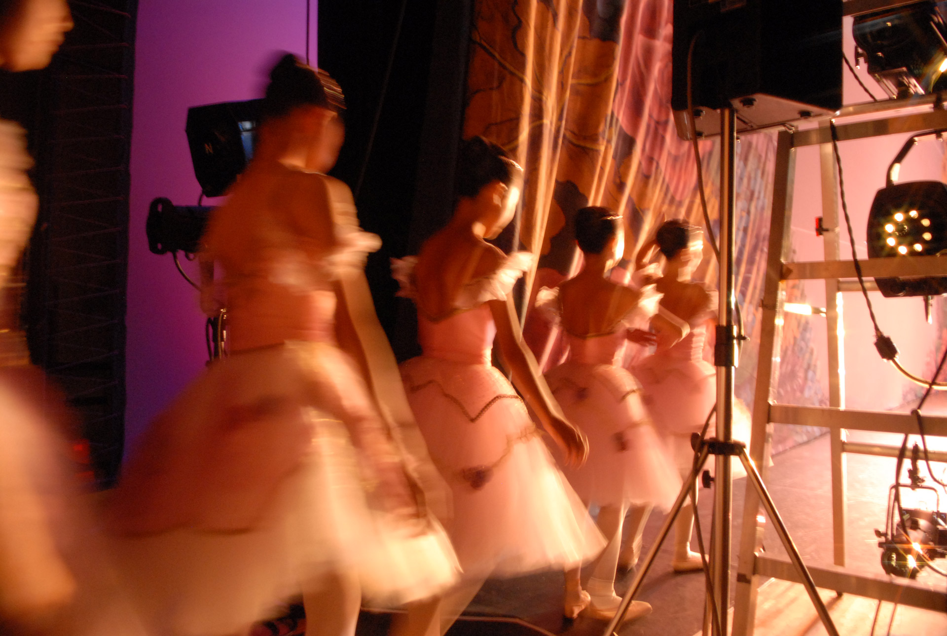 ballet dancers backstage free photo