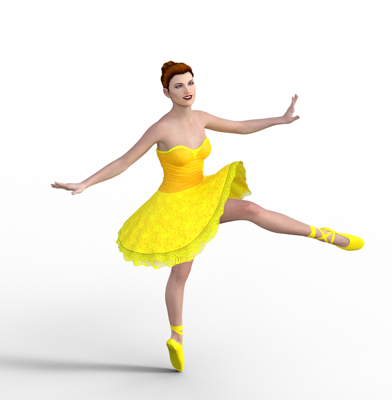 ballet  ballerina  yellow free photo