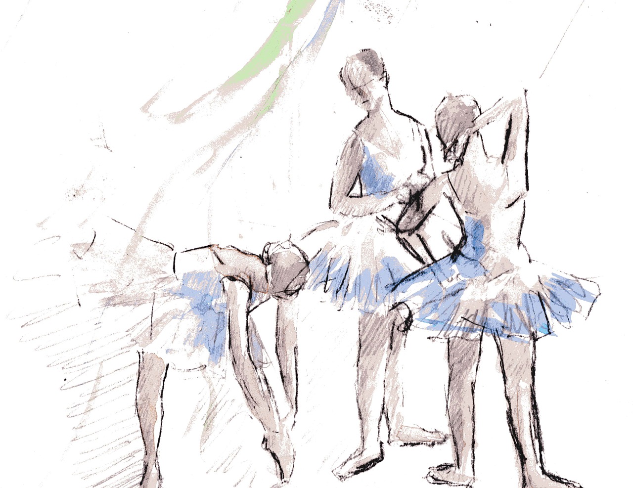 ballet drawing girl free photo