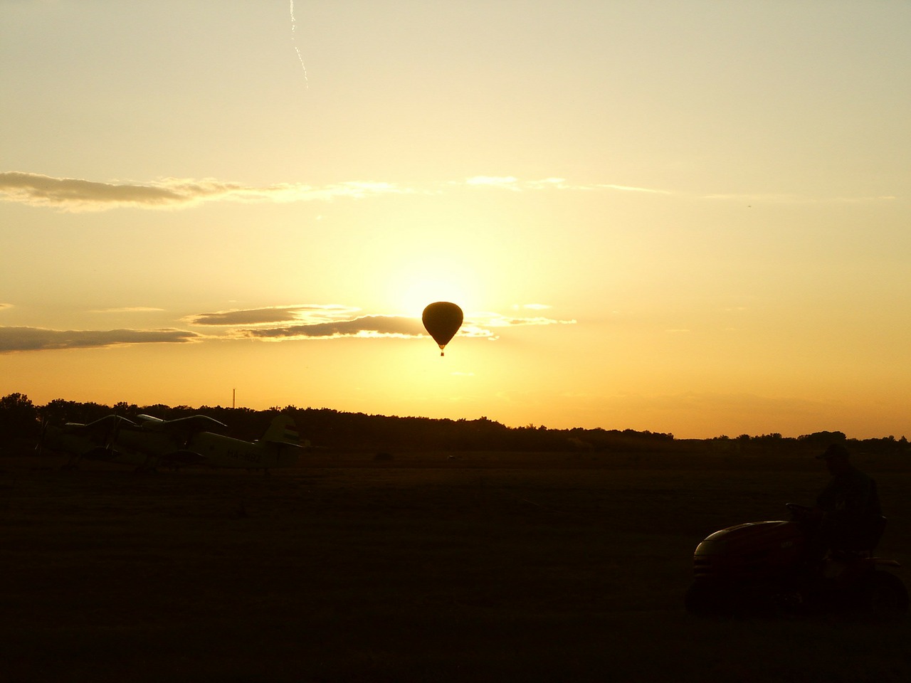 balloon sunset sports free photo