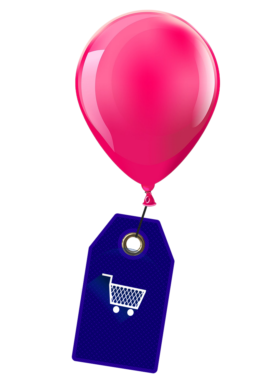 balloon shield shopping cart free photo