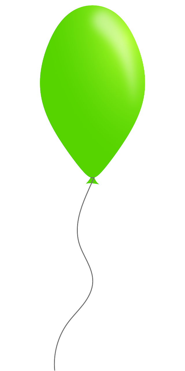 balloon party green free photo