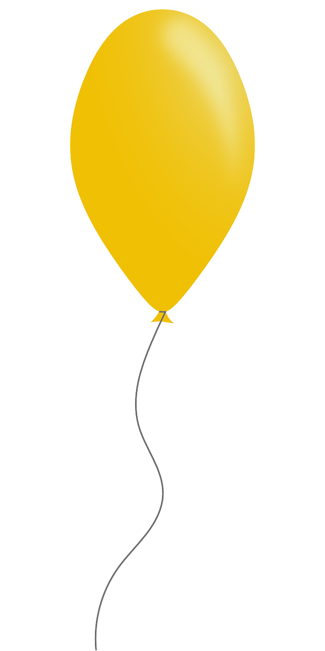 balloon party yellow free photo