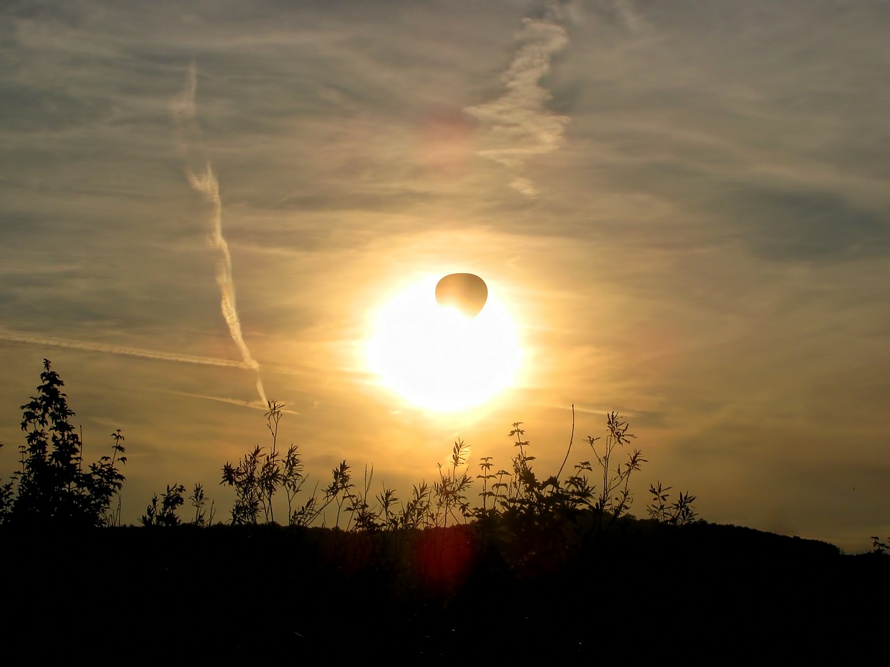 balloon hot air balloon sun sunset free photo