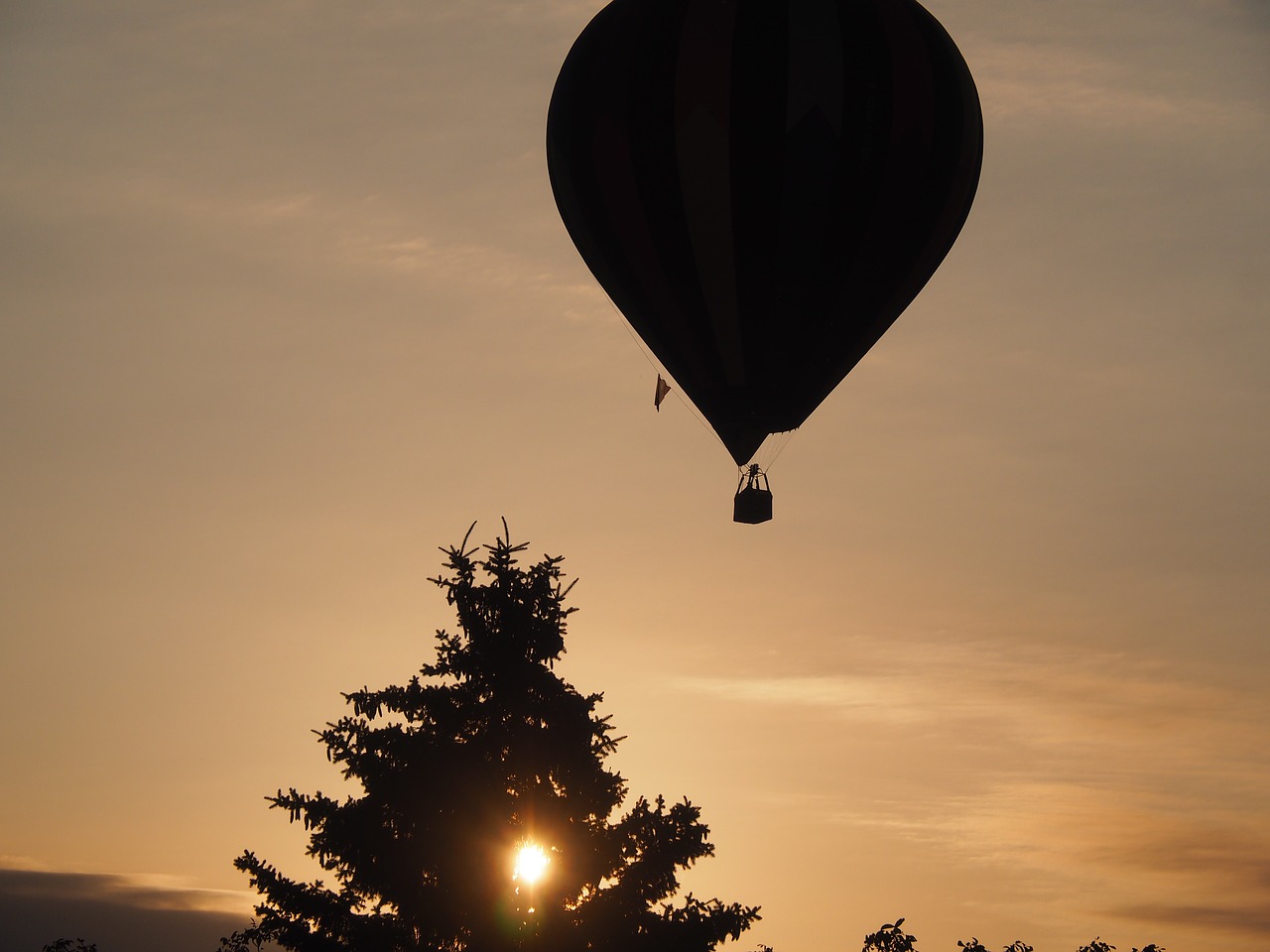 balloon hot air balloon sunrise free photo