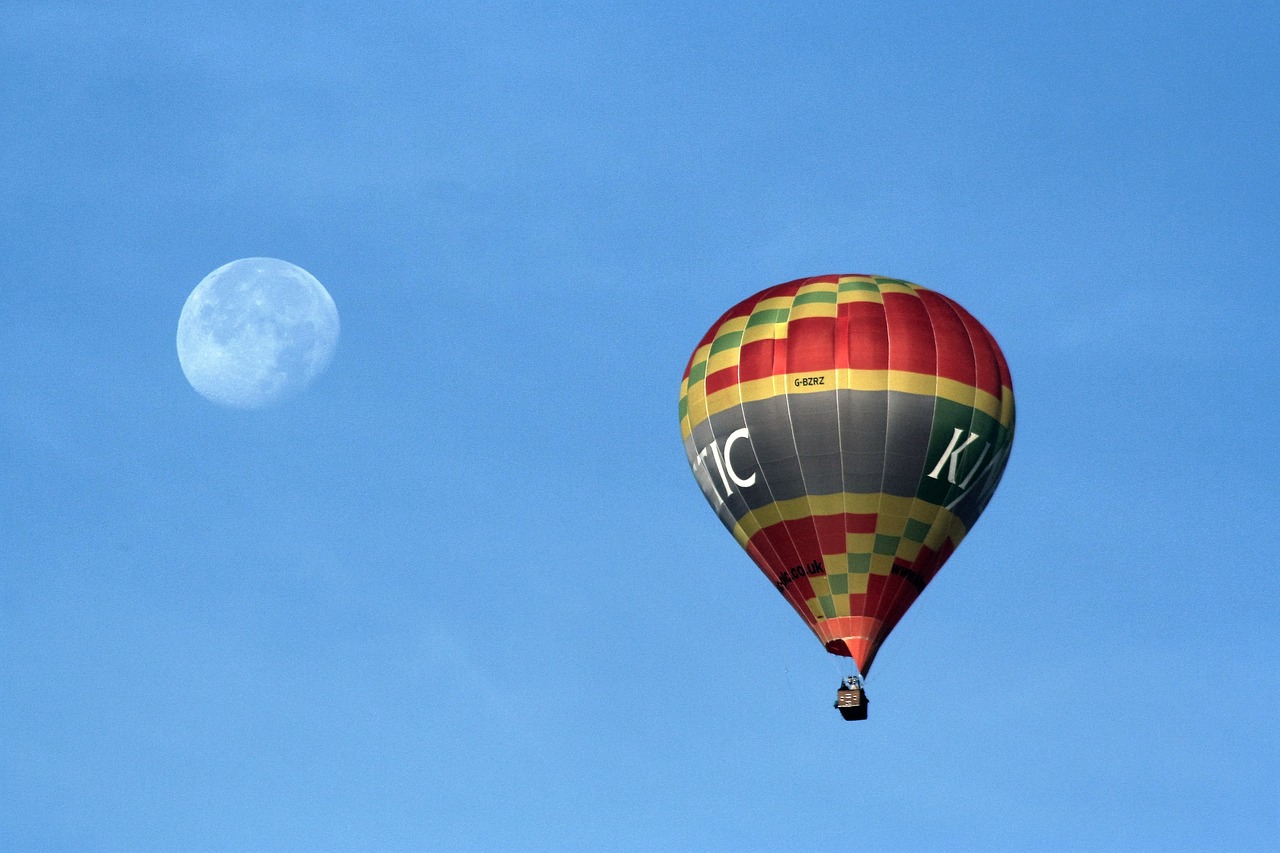 balloon moon sky free photo