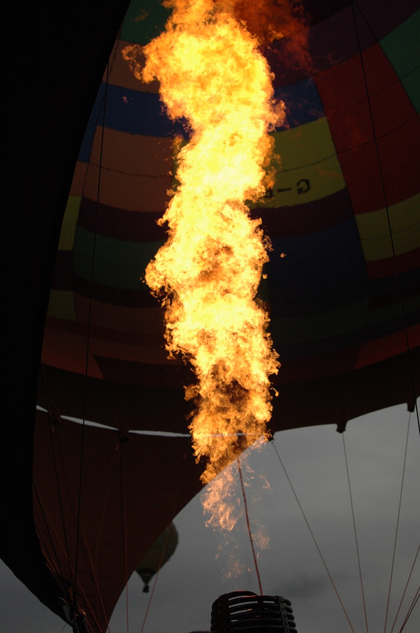 balloon flame dusk free photo