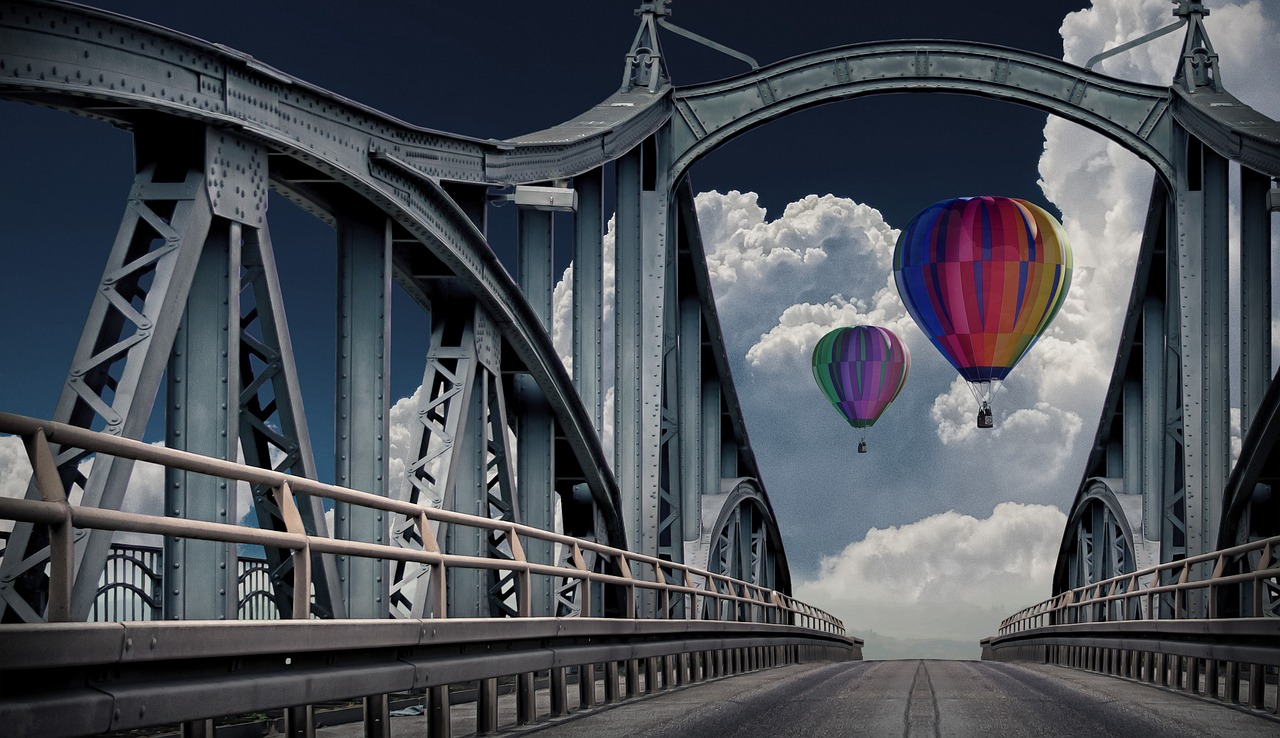 balloon bridge travel free photo