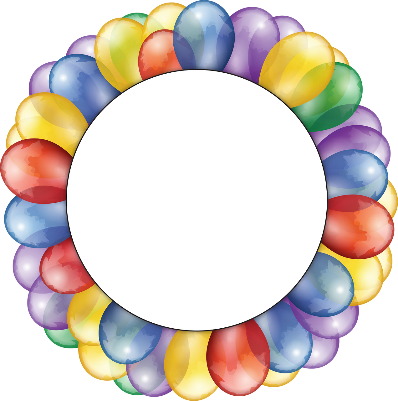 balloons circle frame free photo