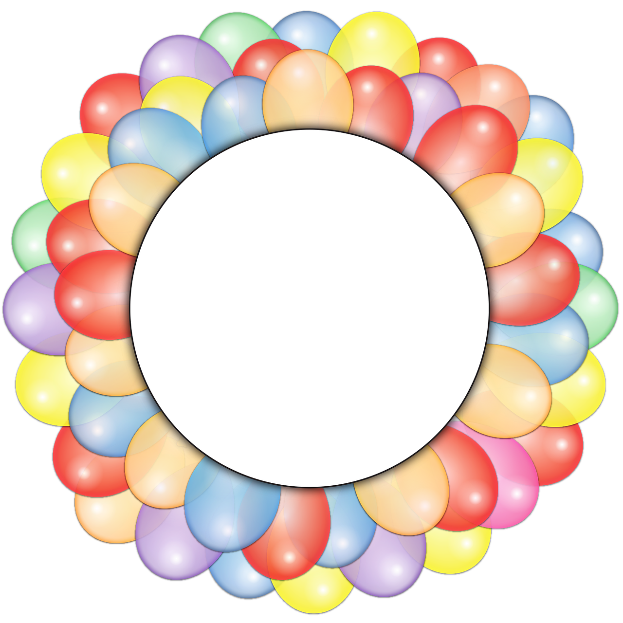 balloons circle frame free photo