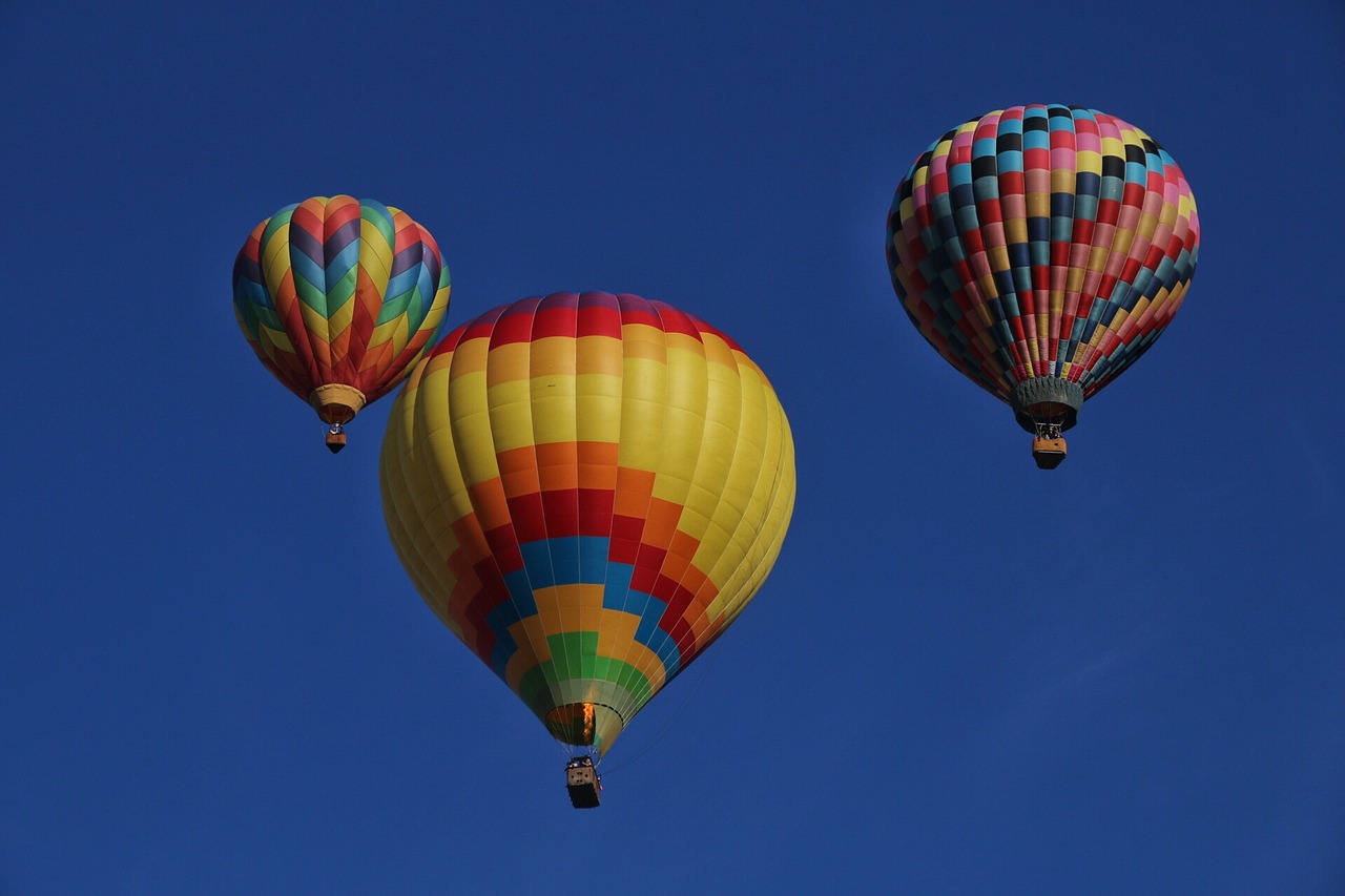 balloons hot air rising free photo