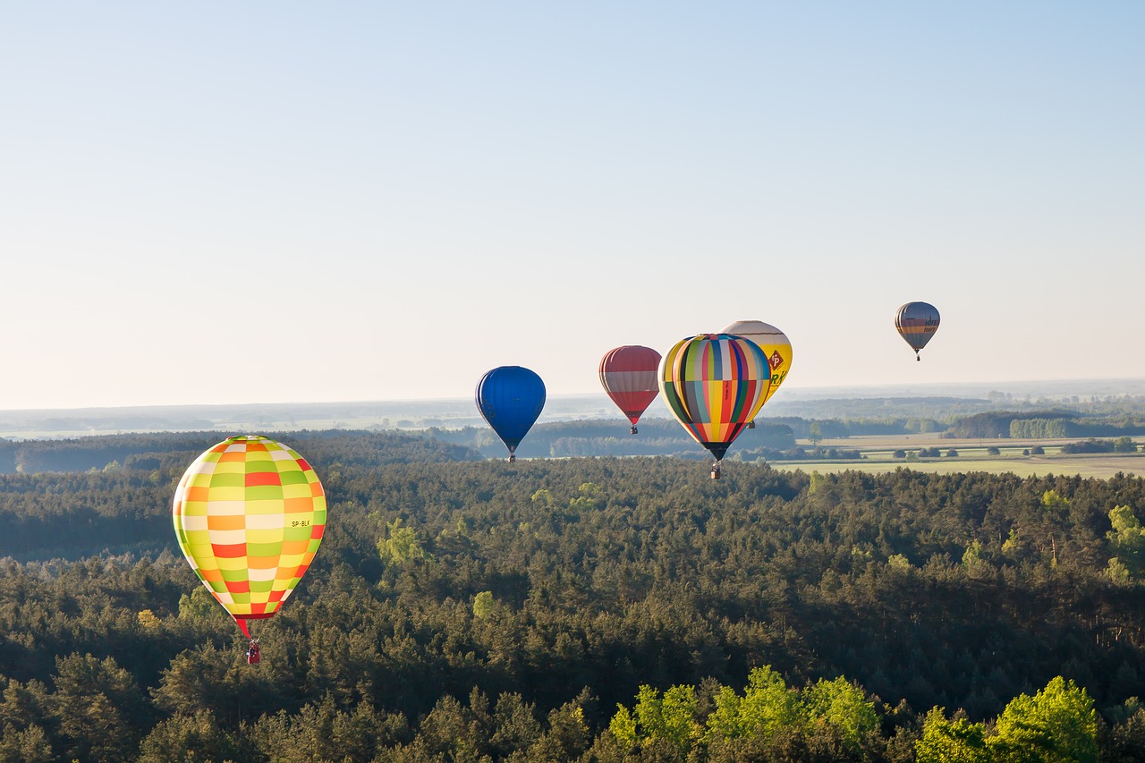 balloons flying colorful free photo