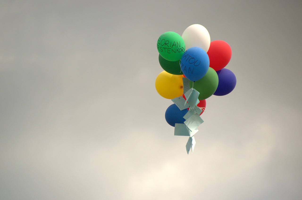 balloons sky fly free photo