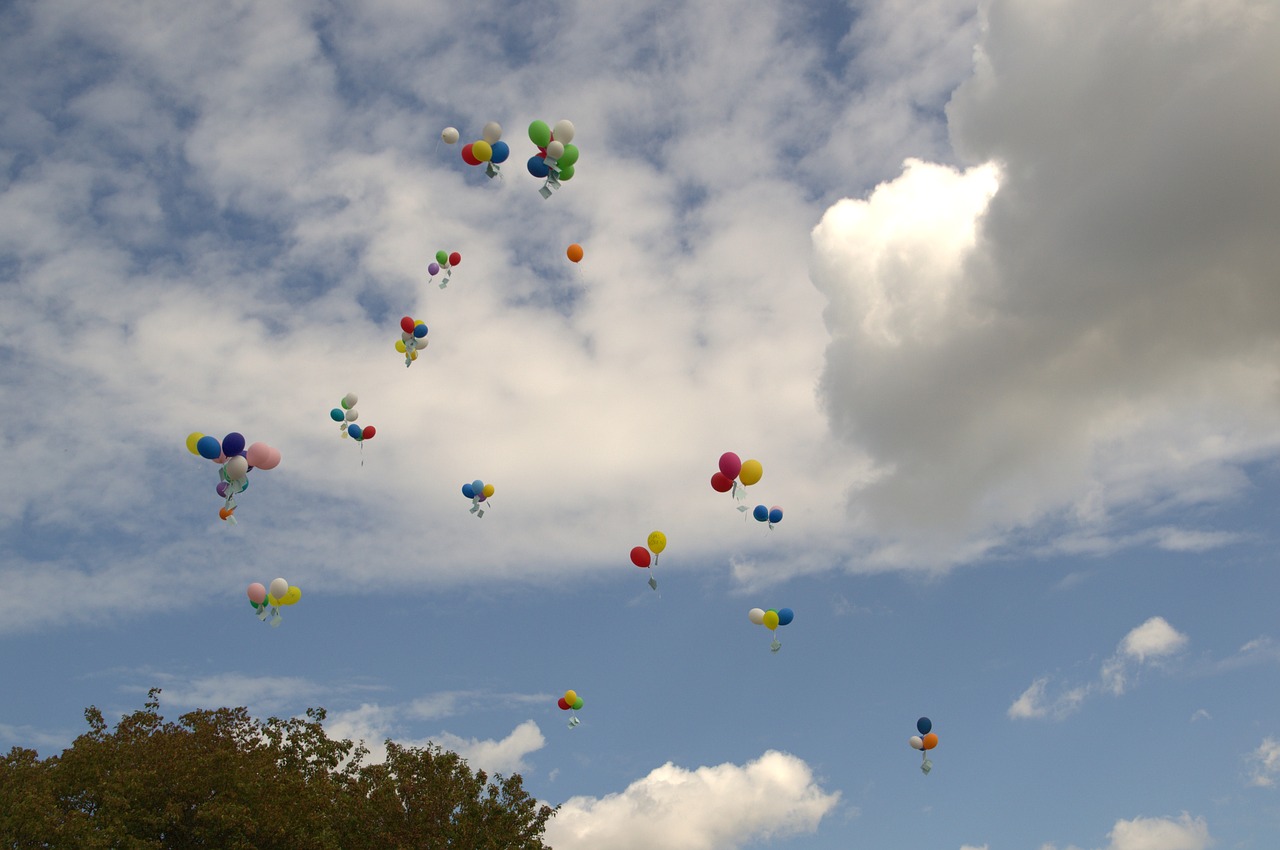 balloons sky entschweben free photo