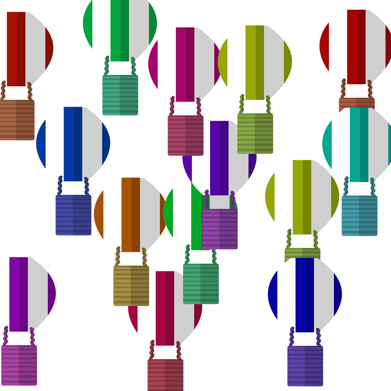 balloons  colorful balloons  illustrated balloons free photo