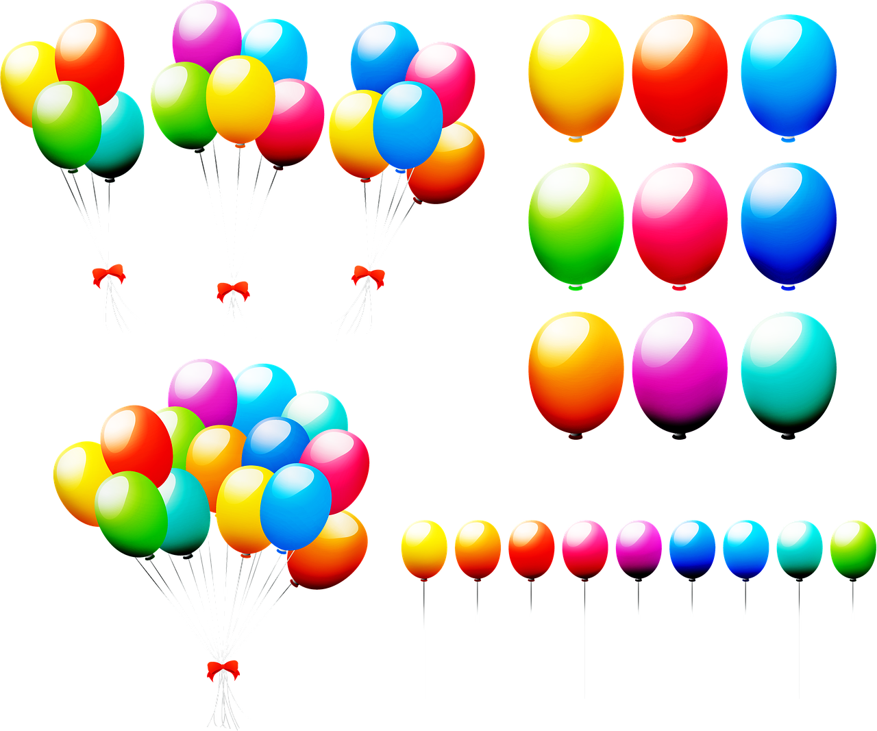 balloons  birthday  bunting free photo