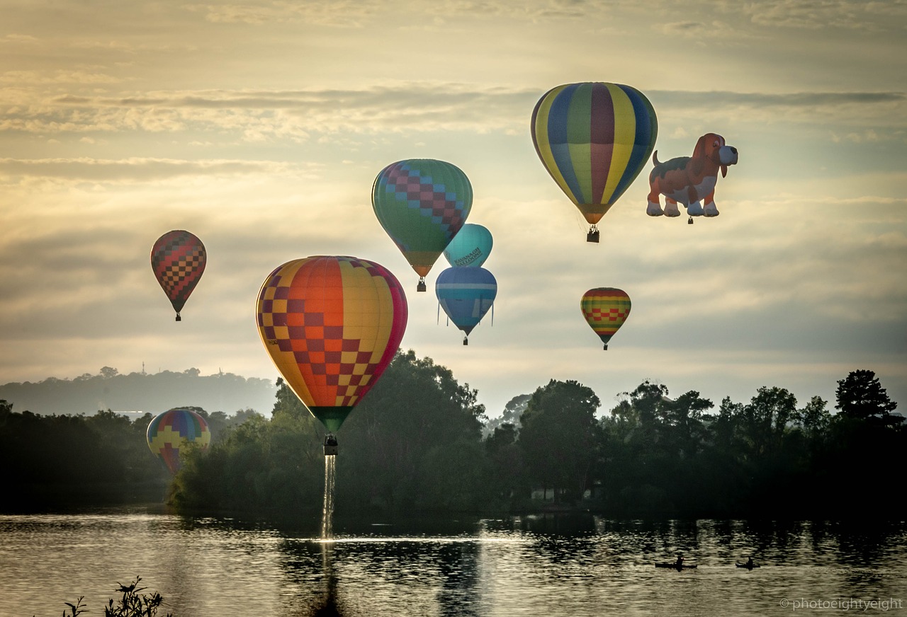 balloons  waterfall  balloon free photo