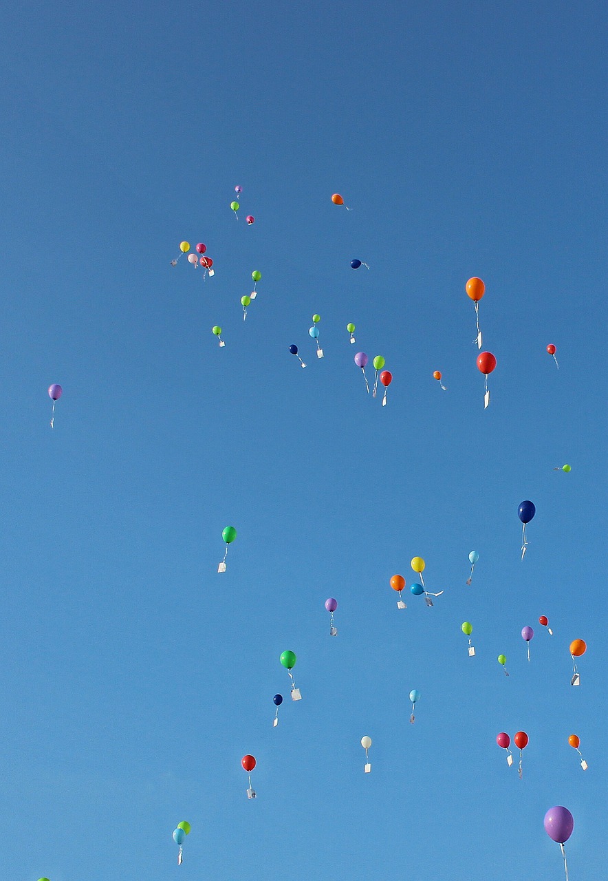 balloons wishes sky free photo