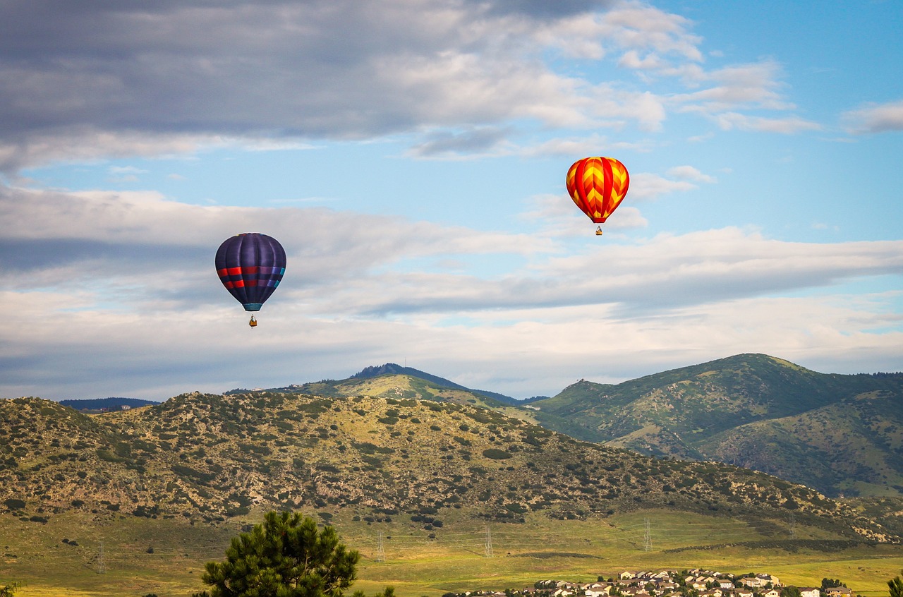 balloons hot air balloons flying free photo