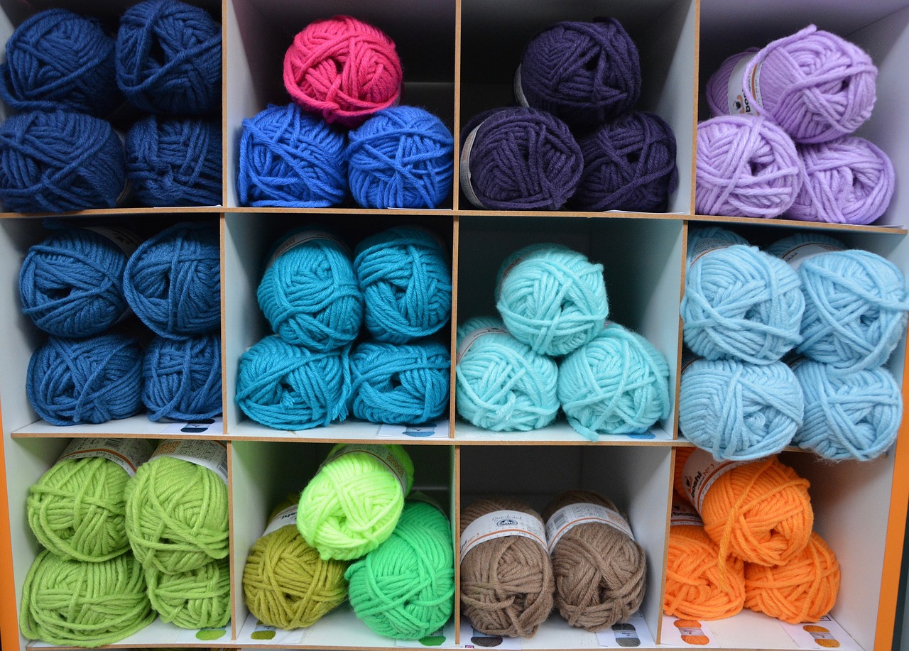 balls of wool colors storage locker free photo