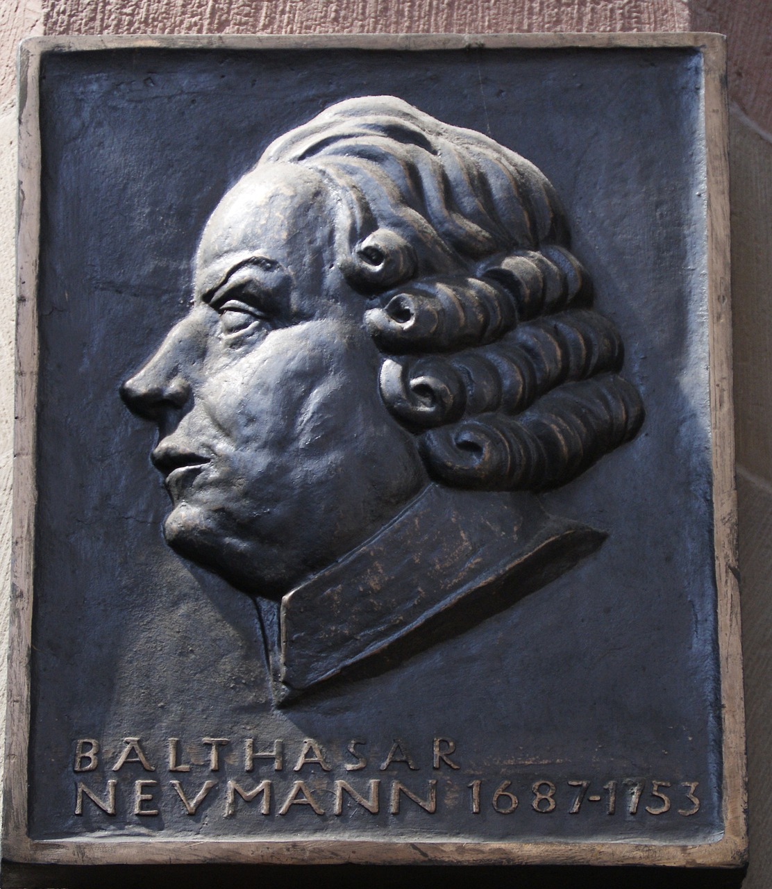 balthasar neumann memorial plaque 1687 free photo