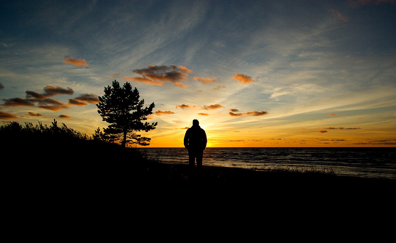 baltic sunset evening free photo