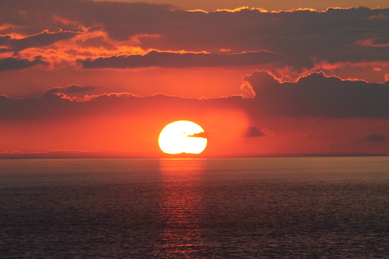 baltic  sea  sunset free photo