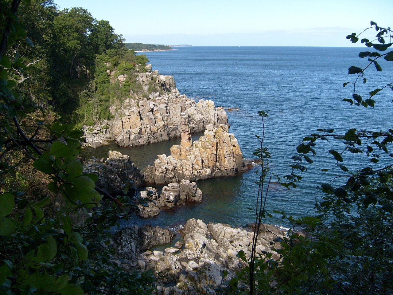 baltic sea rock denmark free photo