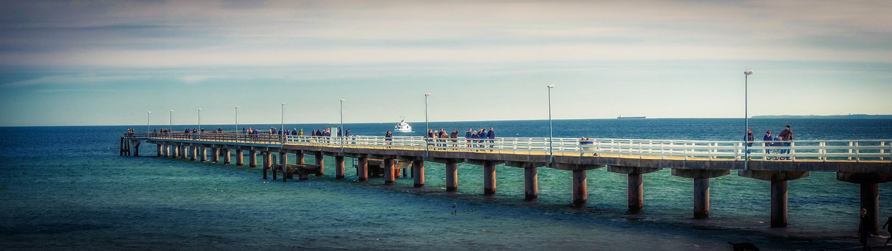 baltic sea sea sea bridge free photo