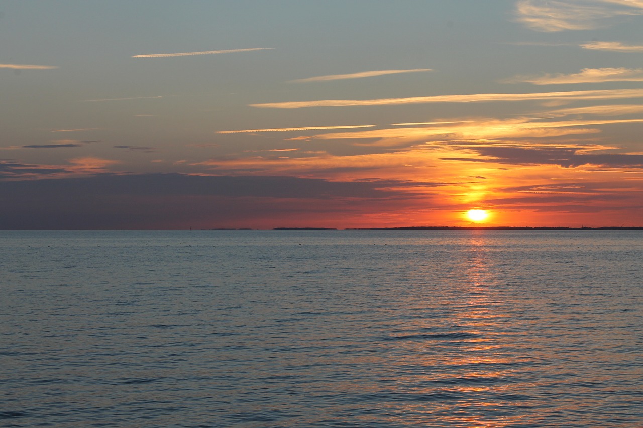 baltic sea sea sunset free photo