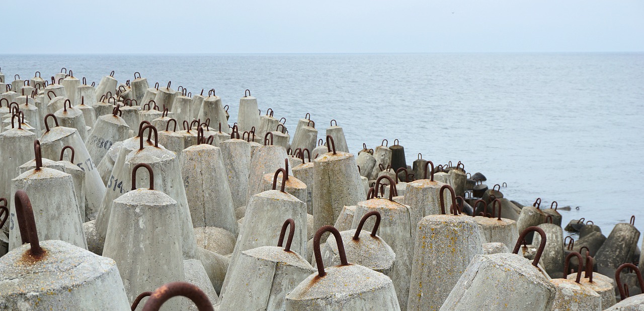 baltic sea wave concrete free photo