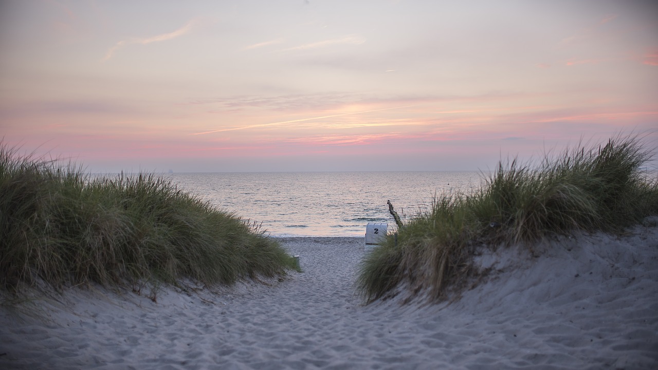 baltic sea beach sunset free photo