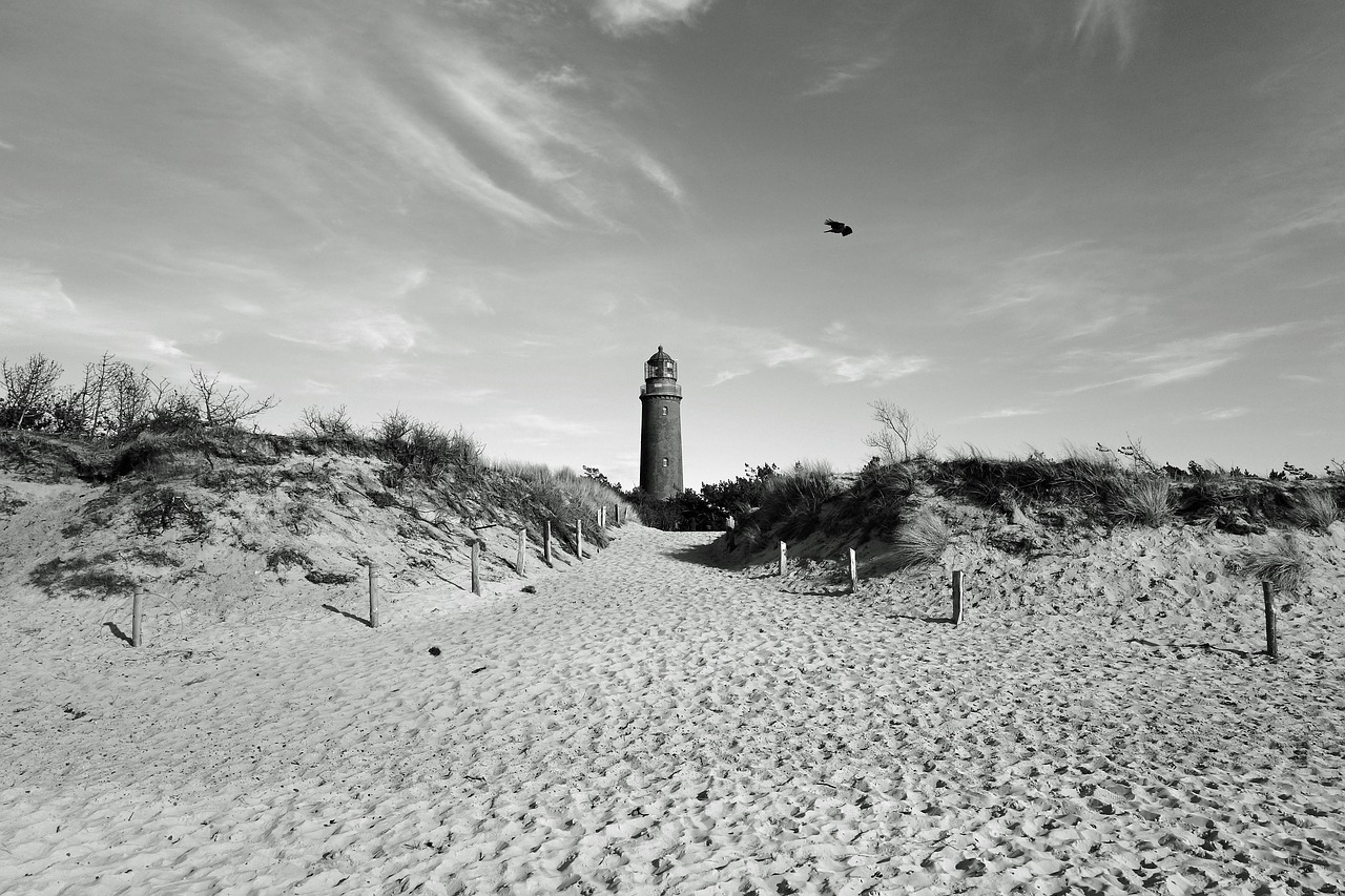 baltic sea  beach  lighthouse free photo