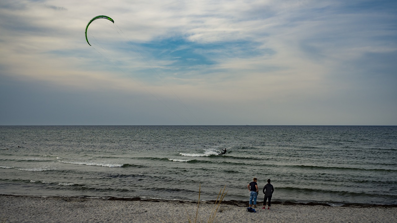 baltic sea  kite surfing  sea free photo