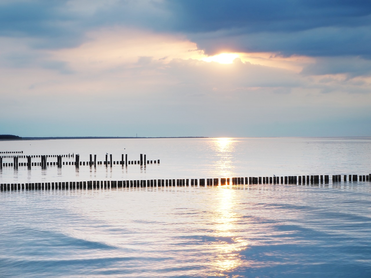 baltic sea  evening  sunset free photo