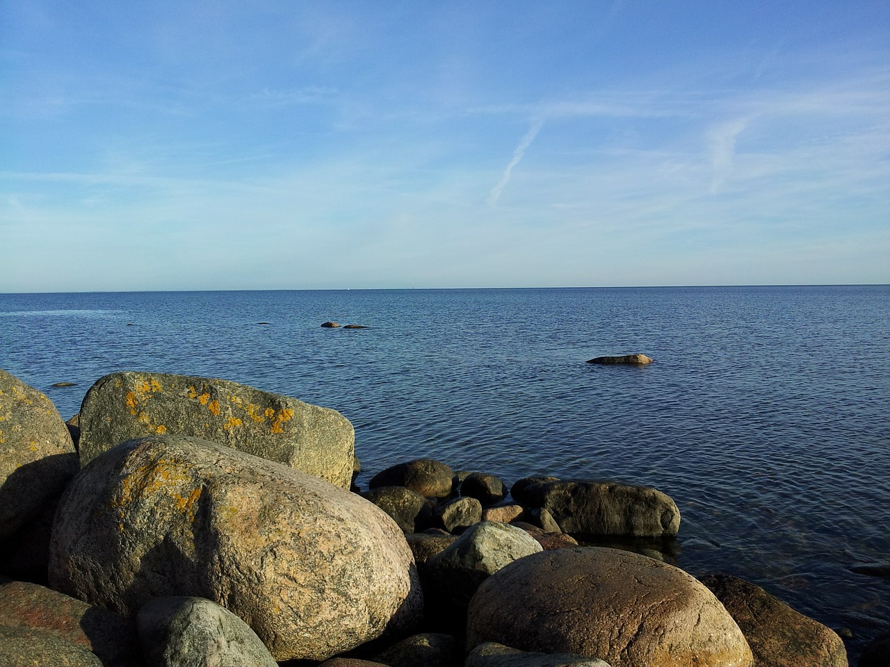 baltic sea stone beach sea free photo