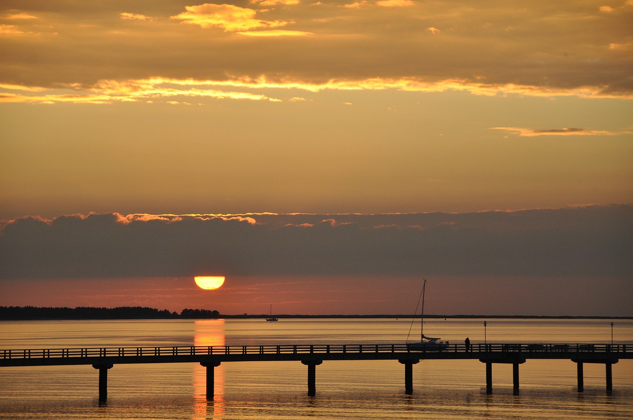 baltic sea sunset sea free photo