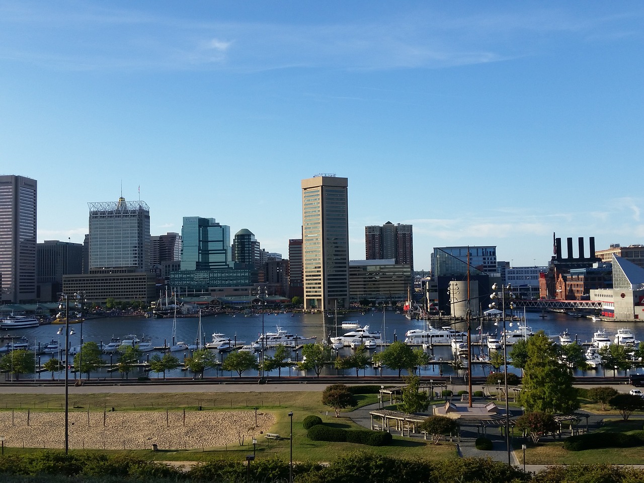 baltimore harbor boats free photo