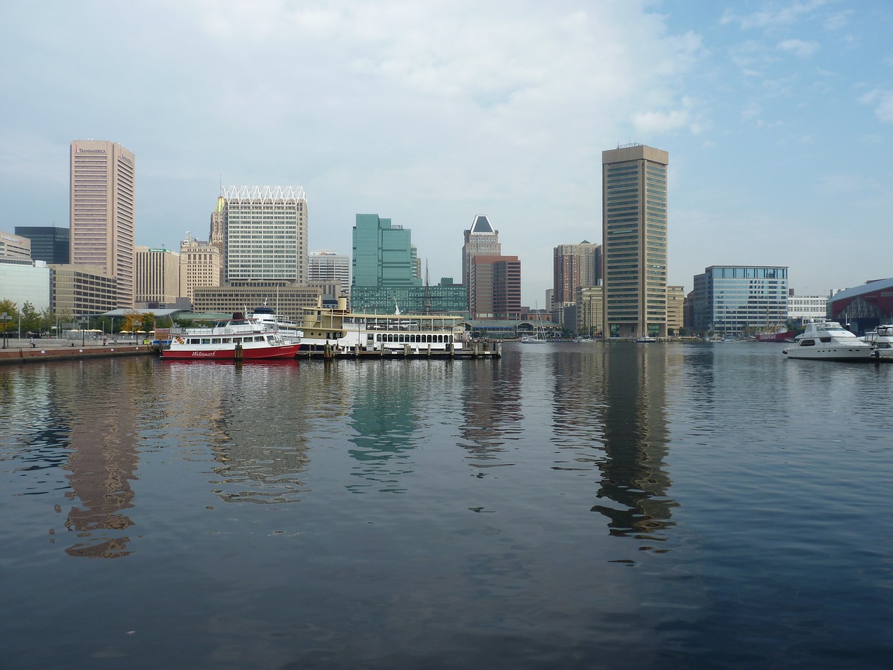 baltimore port skyline free photo