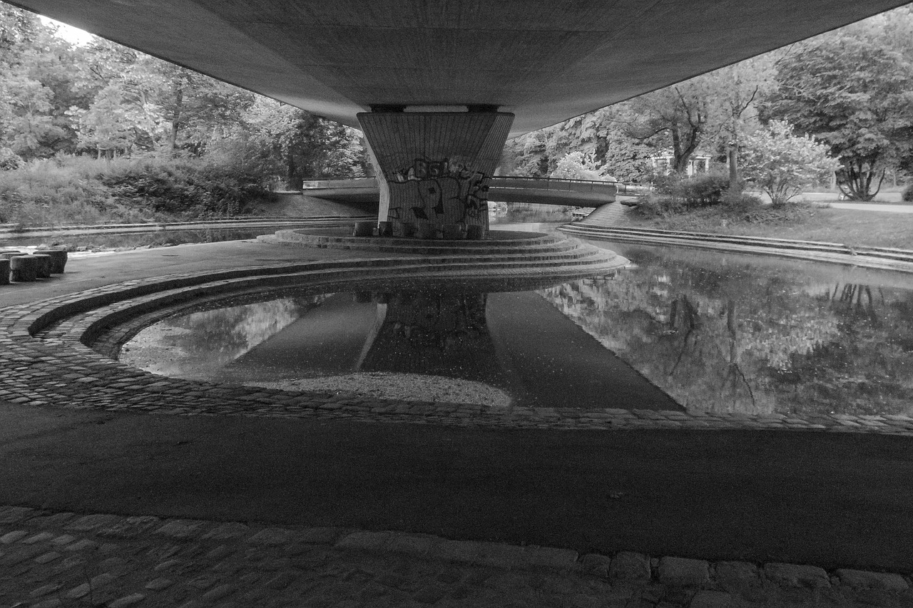 bamberg  black and white  bridge free photo