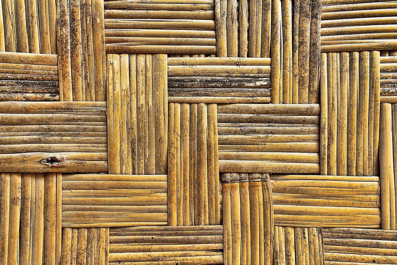 bamboo bamboo mat pattern free photo