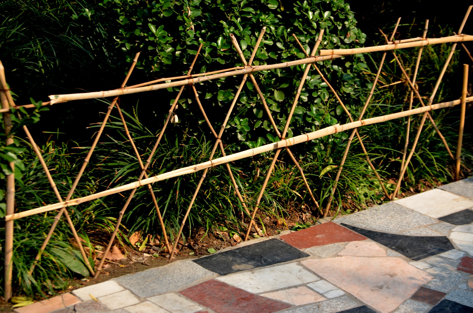 fence bamboo barrier free photo