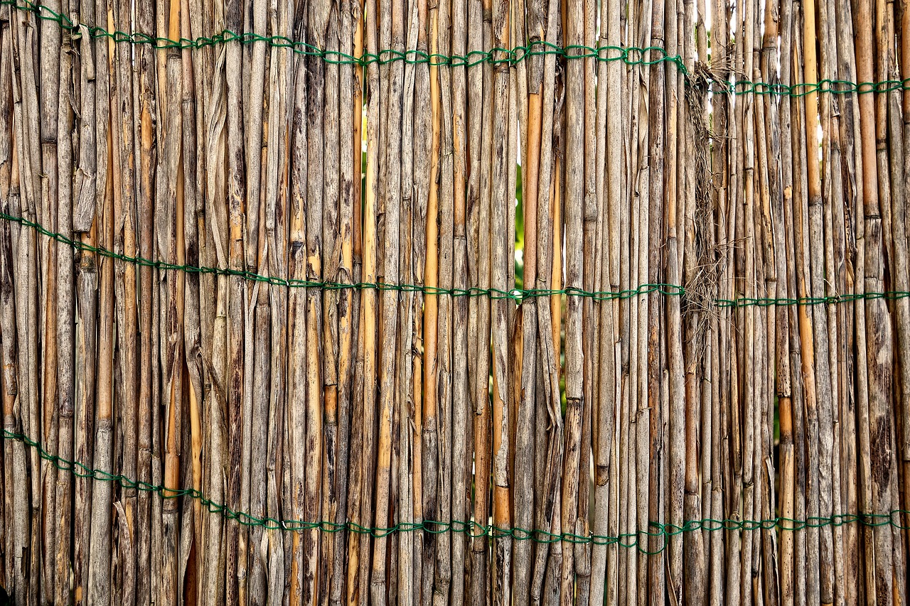 bamboo fence garden fence bamboo free photo